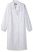 医療用白衣　女性用シングル型検査衣　長袖　MR-220　白　サーヴォ