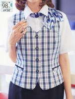 事務服　レディースベストV5700-20　(ブルー)